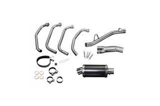 Complete exhaust system 225 mm oval carbon silencers yamaha xj600 diversion 1992 2004