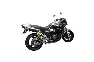 Komplette Abgasanlage 225 mm ovale Carbon-Schalldämpfer Yamaha FJ1200 1988 1990