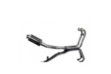 Ligne d'échappement complète Silencieux ovales en carbone 225 mm yamaha xjr1200 1995 1998