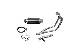 Sistema di scarico completo 225 mm silenziatori ovali in carbonio yamaha xjr1200 1995 1998