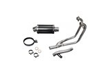 Sistema di scarico completo 225 mm silenziatori ovali in carbonio yamaha xjr1200 1995 1998