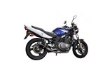 Sistema di scarico completo 225 mm silenziatori ovali in carbonio yamaha xjr1200 1995 1998