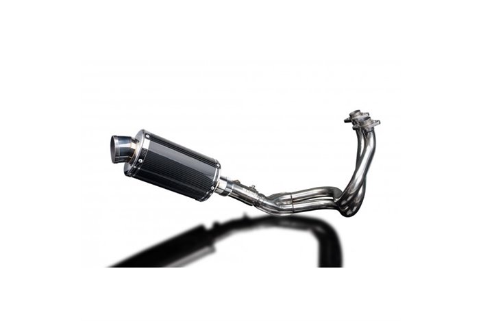 Complete exhaust system 225 mm oval carbon silencers yamaha xjr1300 1998 2006