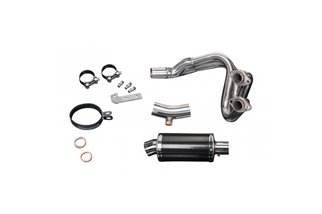 Complete exhaust system 225 mm oval carbon silencers yamaha xjr1300 1998 2006