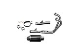 Sistema di scarico completo 225 mm silenziatori ovali in carbonio yamaha fj1200 1991 1996