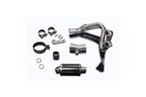 Komplette Abgasanlage 225 mm Carbon ovaler Schalldämpfer Honda CB600F Hornet 1998 2002