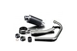 Sistema di scarico completo silenziatore ovale in carbonio da 225 mm suzuki gsx750 1998 2002