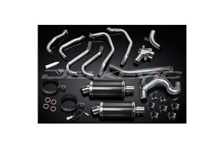 Complete exhaust system for Honda Vfr800 Vtec 2002-13 Carbon Oval Mufflers 225mm