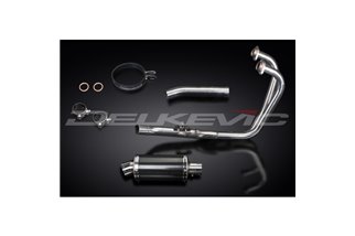 Sistema di scarico completo per Honda Cbf500-A-Abs 2004-08 225mm Carbon Ovale Silenziatore