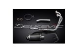 Sistema di scarico completo per Honda Cbf500-A-Abs 2004-08 225mm Carbon Ovale Silenziatore