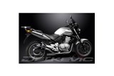 Sistema di scarico completo per Honda Cbf500-A-Abs 2004-08 225mm Carbon Ovale Silenziatore