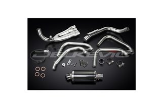 Système d'échappement complet pour Honda Cb600F Hornet 1998-02, silencieux ovale en carbone de 225mm