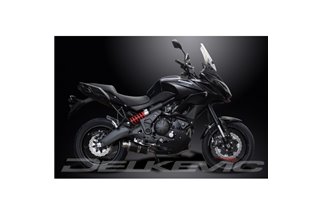 Système d'échappement complet pour Kawasaki Kle650 Versys 15-21, silencieux ovale en carbone de 225mm