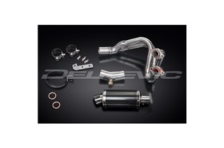 Système d'échappement complet pour Kawasaki Kle650 Versys 2007-14, silencieux ovale en carbone de 225mm