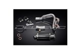 Système d'échappement complet pour Kawasaki Kle650 Versys 2007-14, silencieux ovale en carbone de 225mm