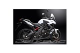 Système d'échappement complet pour Kawasaki Kle650 Versys 2007-14, silencieux ovale en carbone de 225mm