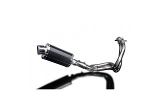 Full Exhaust System for Kawasaki Er6N Er6F 2006-11 225mm Oval Carbon Muffler