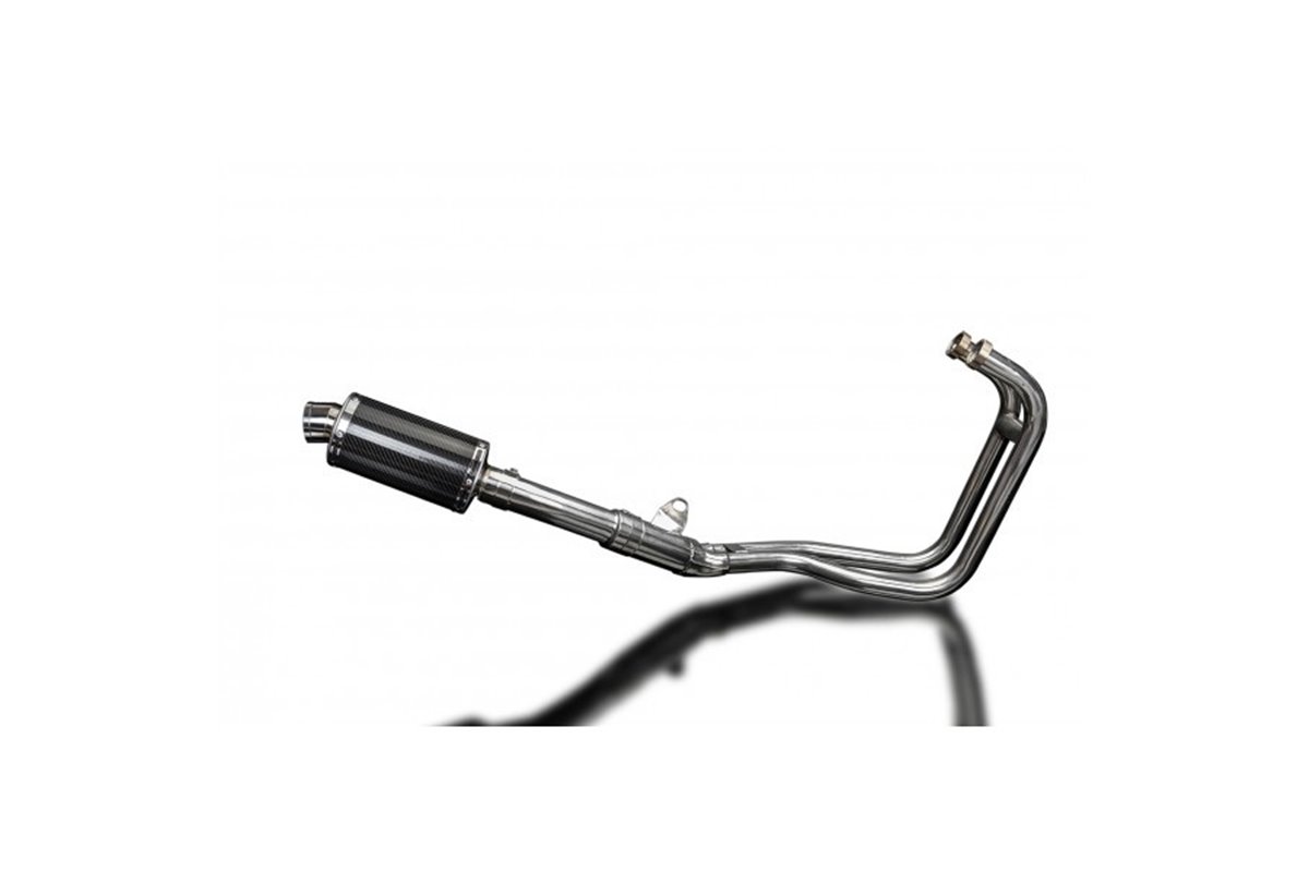 Full Exhaust System for Kawasaki Er5 1996-07 225mm Oval Carbon Muffler