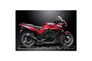 Ligne d'échappement complète pour Kawasaki Gpz500S 2-2 Silencieux Ovale Carbone 225mm