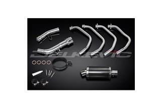 Sistema di scarico completo per Suzuki Gsf650 Bandit 07-14 Silenziatore ovale in carbonio da 225 mm