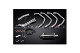 Sistema di scarico completo per Suzuki Gsf650 Bandit 07-14 Silenziatore ovale in carbonio da 225 mm