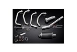 Sistema di scarico completo per Suzuki Gsx750F Sports 98-06 Silenziatore ovale in carbonio da 225 mm