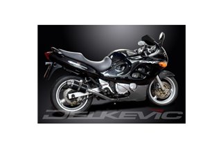 Komplette Abgasanlage für Suzuki Gsx750F Sports 98–06, 225 mm ovaler Carbon-Schalldämpfer