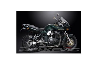 Système d'échappement complet pour Suzuki Gsf600 Bandit 95-05, silencieux ovale en carbone de 225mm