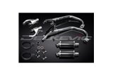 Sistema di scarico completo per silenziatori ovali in carbonio Yamaha V-Max Vmx1200 225 mm