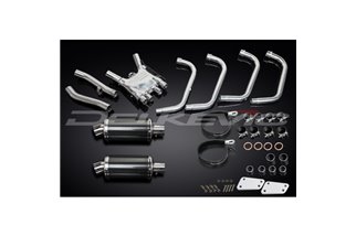 Système d'échappement complet pour Yamaha Xjr1300 1998-06 4-2 silencieux ovales en carbone de 225mm