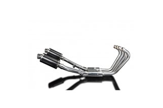 Full Exhaust System for Xjr1300 2004-2006 / Ds70 Oval 225mm (9 Inch) Carbon Fiber Muffler 4-2