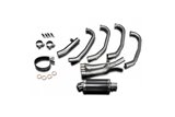 SISTEMA SCARICO COMPLETO 4 IN 1 OVALE 225MM CARBONIO HONDA CBR 600 F 1987-1990