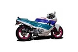 Komplettes Auspuffsystem 4 in 1 oval 225 mm Kohlenstoffhonda CBR 600 F 1987-1990