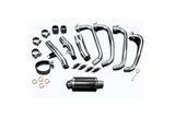 Sistema di scarico completo silenziatore ovale in carbonio da 225 mm honda vfr800 x crossrunner 2011 2014