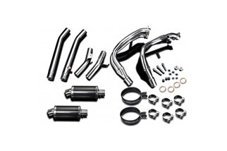 Sistema di scarico completo 225mm silenziatore ovale triumph street triple 675 2013 2016