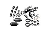 Komplette Abgasanlage 225 mm ovaler Schalldämpfer Triumph Street Triple 675 2013 2016