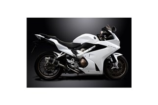 Système d'échappement complet pour Honda Vfr800F 14-19 Vfr800X 15-19 225 mm ovale en carbone