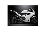 Système d'échappement complet pour Honda Vfr800F 14-19 Vfr800X 15-19 225 mm ovale en carbone