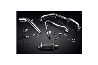 Full Exhaust System for Honda Xl125V Varadero 225mm Oval Carbon Muffler