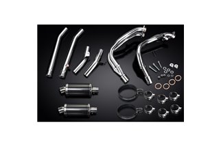 Système d'échappement complet pour Suzuki Gsx1300R Hayabusa 99-07 Decat 4-2 225 mm ovale en carbone