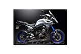 Système d'échappement complet pour Yamaha Tracer 900 2015-20 Carbone Ovale Silencieux 225mm