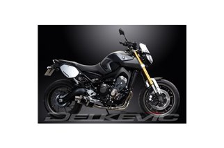 Komplette Abgasanlage für Yamaha Mt09 Sport Tracker 2014–2020, 225 mm ovaler Carbon-Schalldämpfer