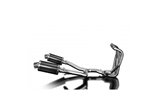 Complete exhaust system 225mm oval in carbon kawasaki zzr1400 2006 2007