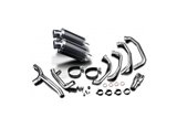 Complete exhaust system 225mm oval in carbon kawasaki zzr1400 2006 2007