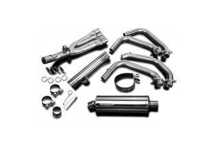 Complete BSAU oval steel exhaust system 350mm Honda CBR1100XX Blackbird