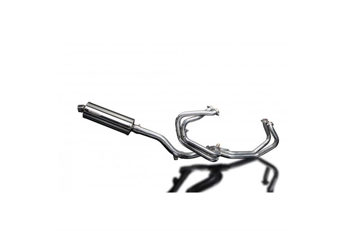 Complete exhaust system with 350 mm oval stainless steel silencers yamaha v-max 1200 1984 2007