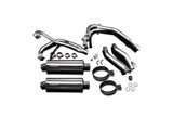 Sistema di scarico completo silenziatori ovali in acciaio inox da 350 mm honda ST 1100 Pan European