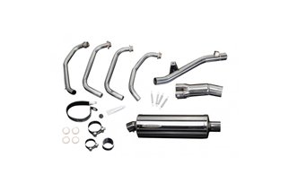 Complete exhaust system with 350 mm oval stainless steel silencers yamaha xj600 diversion 1992 2004