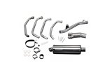 Sistema di scarico completo silenziatori ovali in acciaio inox da 350 mm yamaha xj600 diversion 1992 2004