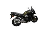 Komplette Abgasanlage mit 350 mm ovalen Edelstahlschalldämpfern Yamaha XJ600 Diversion 1992 2004